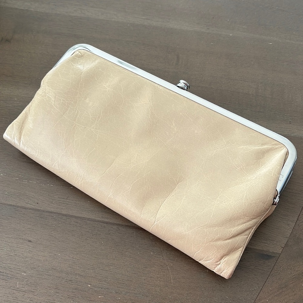 Neutral colored leather hobo